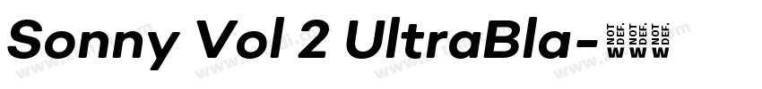 Sonny Vol 2 UltraBla字体转换